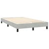 vidaXL Boxspringbett mit Matratze & LED Hellgrau 140x210 cm Samt