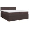 vidaXL Boxspringbett mit Matratze Dunkelbraun 200 x 200 cm Stoff