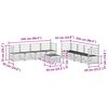 vidaXL Sofagarnituren 9 pcs Natur Massivholz Akazie