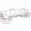 vidaXL Garten-Sofa-Set mit Kissen Schwarz Aluminium