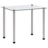 vidaXL Satztische 3-tlg. Transparent Hartglas