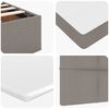 vidaXL Ottoman-Bett mit Matratze Taupe 80x200 cm Stoff