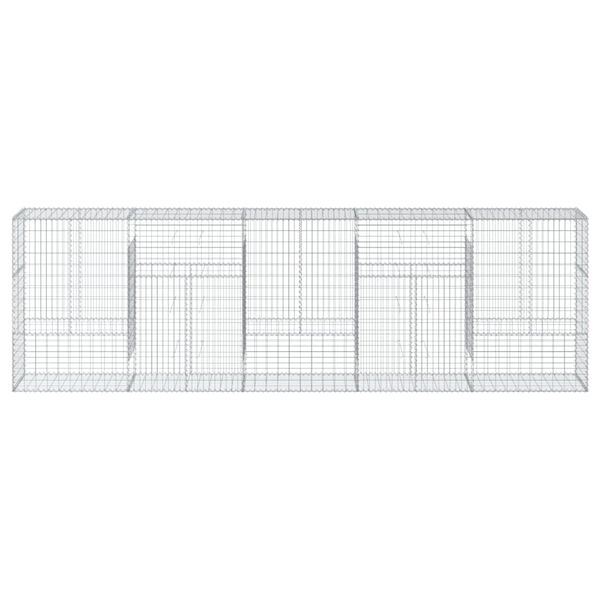 vidaXL Gabione mit Deckel 500x50x150 cm Verzinktes Eisen