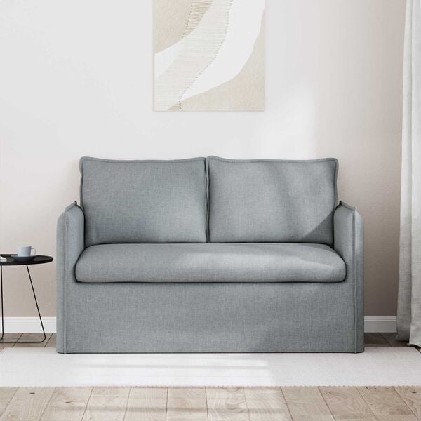 vidaXL Sofa 120cm Hellgrau Metall