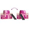 vidaXL Etagenbett mit Rutsche und Gardinen Rosa 80x200 cm