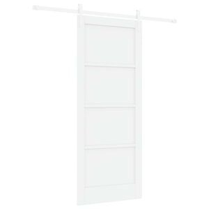 vidaXL Schiebet&uuml;r ORKDAL 83 x 202 cm Massives Kiefernholz Wei&szlig;