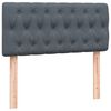 vidaXL Boxspringbett mit Matratze Dunkelgrau 90x220 cm Samt