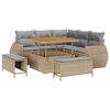 vidaXL Garten-Sofa-Set mit Kissen 8 pcs Beige und Hellgrau