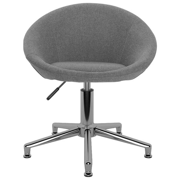 vidaXL Esszimmerst&uuml;hle 6 Stk. Drehbar Hellgrau Stoff