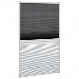 vidaXL Plisse Insektenschutzfenster mit Jalousie Aluminium 160&times;80 cm
