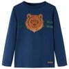vidaXL Kinder-Langarmshirt Marineblau 128