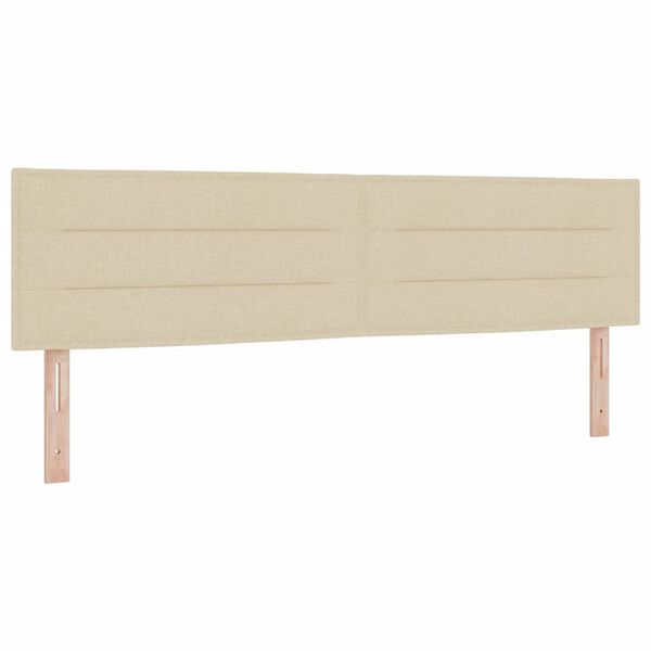 vidaXL Boxspringbett mit Matratze Creme 180 x 200 cm Stoff