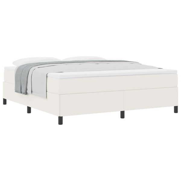 vidaXL Boxspringbett Creme 180 x 200 cm Cordstoff