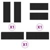 vidaXL TV-Schrankset 6 pcs Schwarz Eichen-Optik 100 x 30 x 30 cm