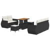 vidaXL Gartensofa-set mit Kissen 8 pcs Schwarz und Creme Poly-Rattan