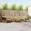vidaXL Outdoor-Sofagarnitur mit Kissen 8 pcs Natur und Beige