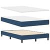 vidaXL Boxspringbett mit Matratze mit LED Blau 120 x 200 cm Stoff