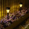Luxform LED-Garten-Solarleuchten Montpellier 4 Stk. Schwarz