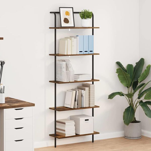 vidaXL B&uuml;cherregal Ger&auml;ucherte Eiche 60 x 24 x 168 cm Holzwerkstoff