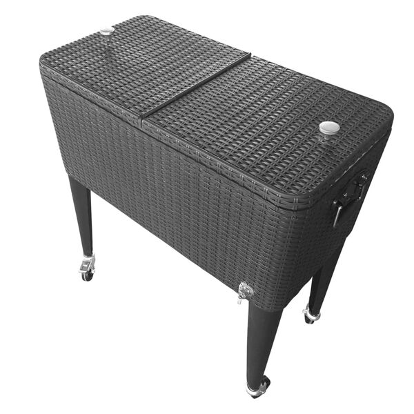 AXI K&uuml;hlwagen Retro Rattan-Optik 76 L Schwarz