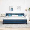 vidaXL Boxspringbett mit Matratze Blau 200 x 200 cm Polyester