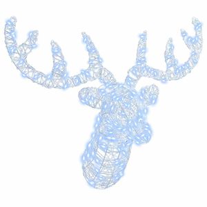vidaXL Rentierkopf mit 140 LEDs Kaltweiß 68 x 36,5 x 62,5 cm Acryl