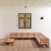 vidaXL 11-tlg. Garten-Lounge-Set Honigbraun Massivholz Kiefer