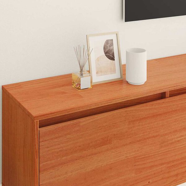 vidaXL Wandschrank Wachsbraun 100 x 30 x 35 cm Massives Kiefernholz