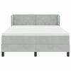 vidaXL Boxspringbett mit Matratze Hellgrau 160 x 200 cm Samt