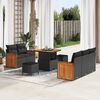 vidaXL Gartensofa-set mit Kissen 8 pcs Schwarz