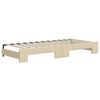 vidaXL Tagesbett Ausziehbar mit Matratzen Creme 90x200 cm Stoff