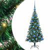 vidaXL K&uuml;nstlicher vorbeleuchteter Weihnachtsbaum Gr&uuml;n 120 cm