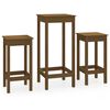 vidaXL 3-tlg. Bar-Set Honigbraun Massivholz Kiefer