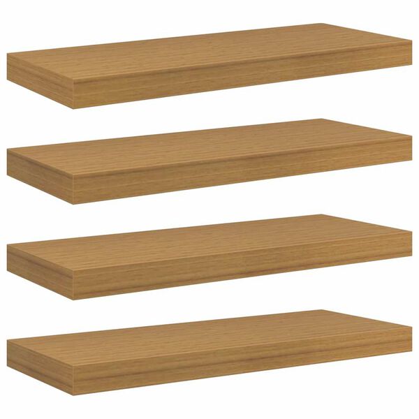 vidaXL Wandregal Wandmontiert 4 pcs Beige 50 x 23 x 4 cm Holzwerkstoff