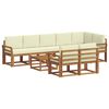vidaXL Outdoor-Sofagarnitur 9 Stk. Natur und Creme