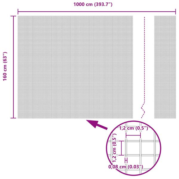 vidaXL Geschweißter Drahtzaun Grün 1,6 x 10 m Stahl