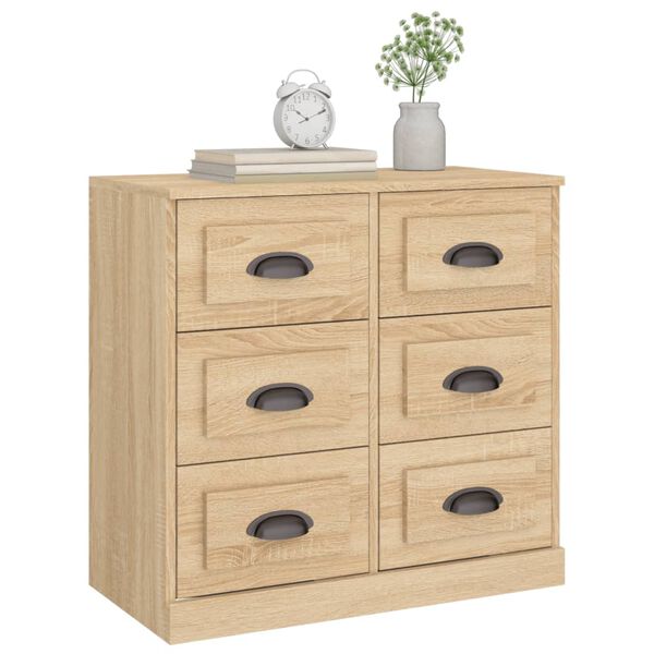 vidaXL Sideboard Sonoma-Eiche 70x35,5x67,5 cm Holzwerkstoff