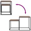 vidaXL Couchtisch-Set 2-tlg. Holzwerkstoff und Metall
