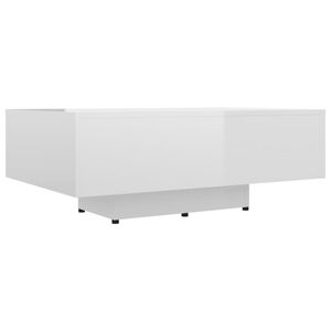 vidaXL Couchtisch Hochglanz-Wei&szlig; 85x55x31 cm Holzwerkstoff