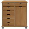 vidaXL Rollschrank Honigbraun 63,5 x 39 x 65,5 cm Massivholz Kiefer