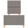 vidaXL Bettgestell mit Kopfteil Taupe 80 x 200 cm Stoff