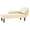 vidaXL Chaiselongue mit Kissen Creme Cordstoff