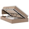 vidaXL Bett mit Stauraum und LED Cappuccino 120 x 200 cm Kunstleder