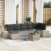 vidaXL Gartensofa-set mit Kissen 8 pcs Hellgrau Poly-Rattan