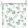 vidaXL Stuhlkissen 4 Stk. Blattmuster 40x40x4 cm Stoff