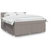 vidaXL Boxspringbett mit Matratze Taupe 180x200 cm Stoff