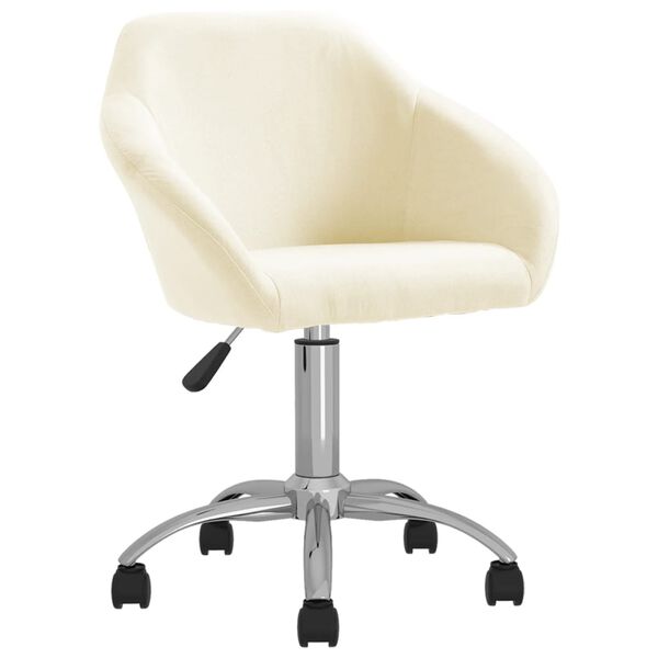 vidaXL Esszimmerst&uuml;hle 4 Stk. Drehbar Creme Stoff