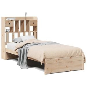 vidaXL B&uuml;cherregalbett ohne Matratze 75x190 cm Massivholz Kiefer