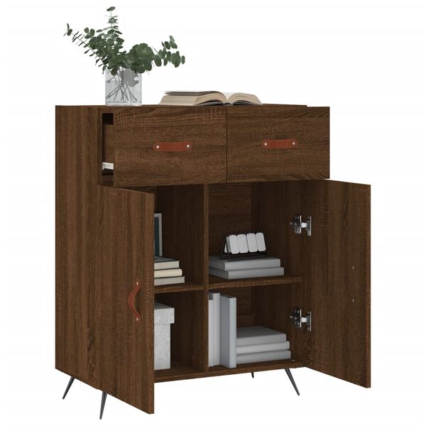 vidaXL Sideboard Braun Eichen-Optik 69,5x34x90 cm Holzwerkstoff
