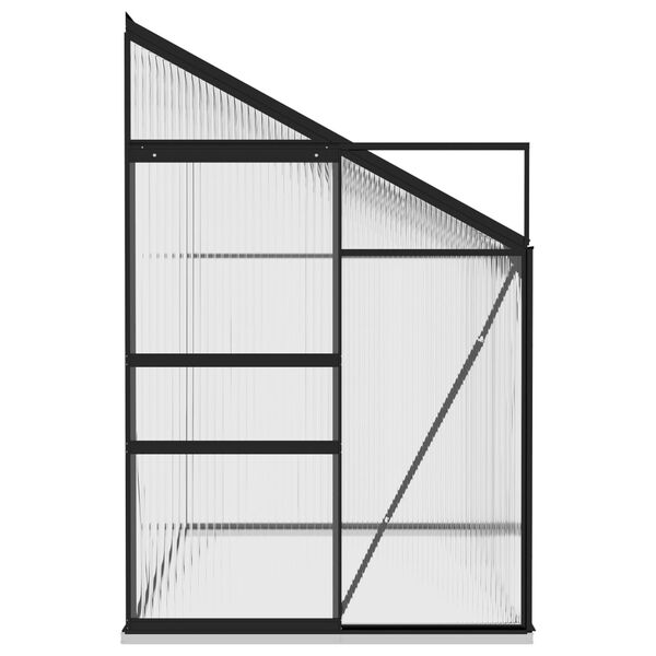 vidaXL Anlehngew&auml;chshaus Anthrazit Aluminium 5,24 m&sup3;